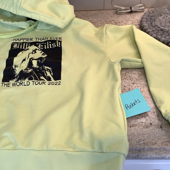 Billie Eilish Happier Than Ever World Tour Hoodie Size Medium 2022 - Picture 6 of 10